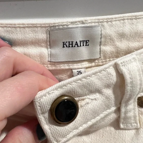 Khaite ivory Benny crop flare jeans - Picture 7 of 10